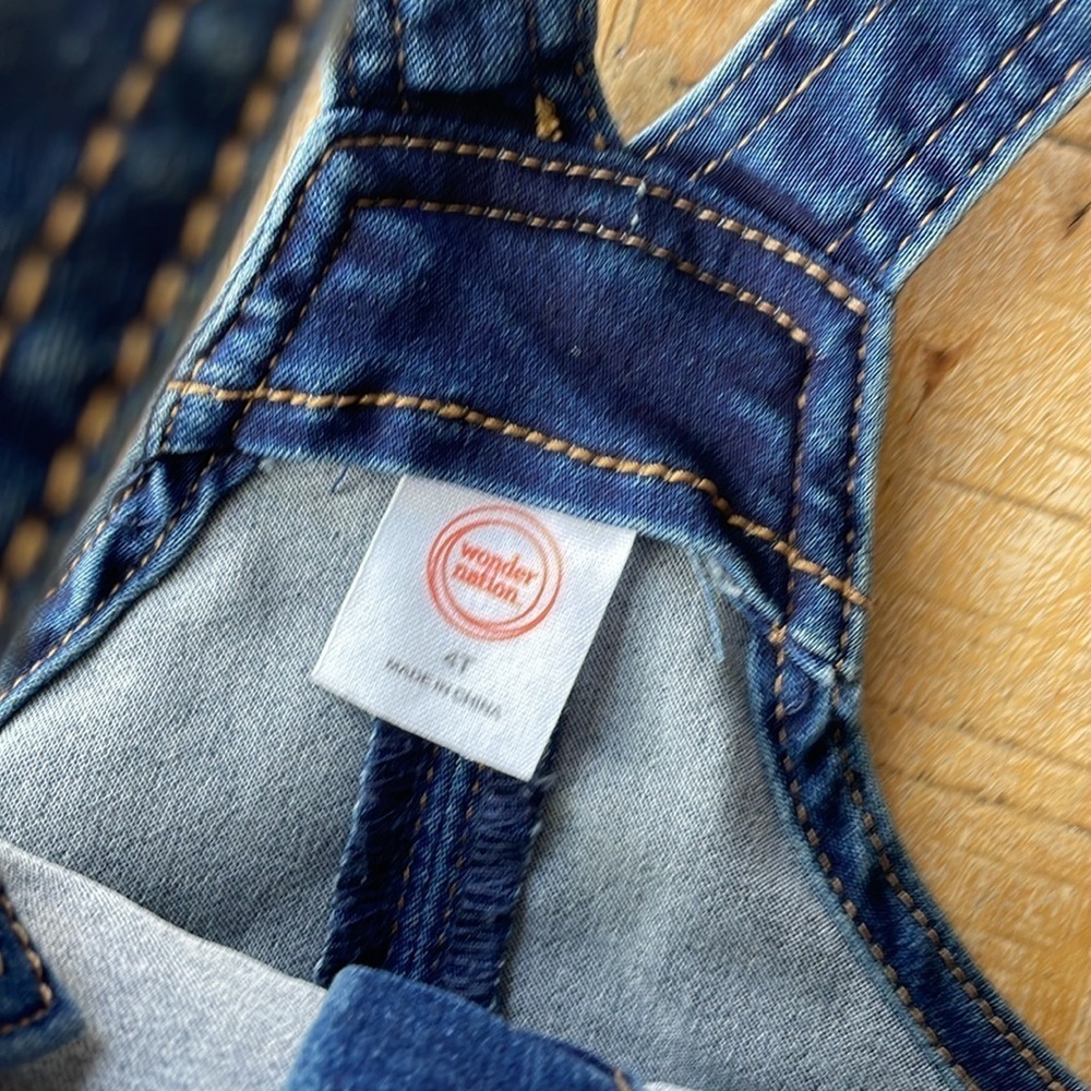 Wonder Nation girls denim jumper 4t - Picture 2 of 5